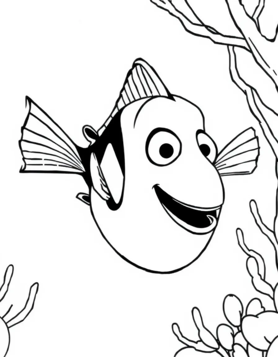 (Finding Nemo characters) Bloat floating in the tank