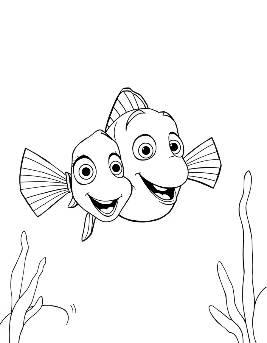 (Finding Nemo characters) Darla tapping on the tank