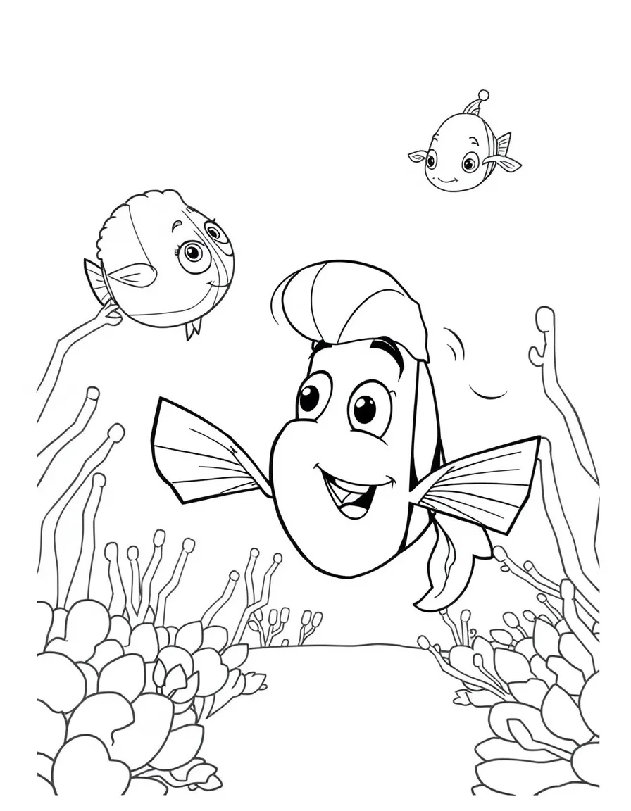 (Finding Nemo characters) Peach watching the outside world