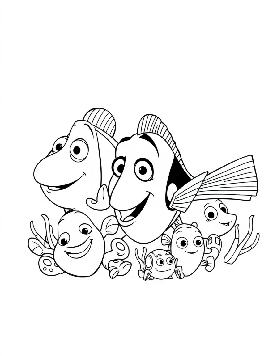 (Finding Nemo characters) All the tank gang together