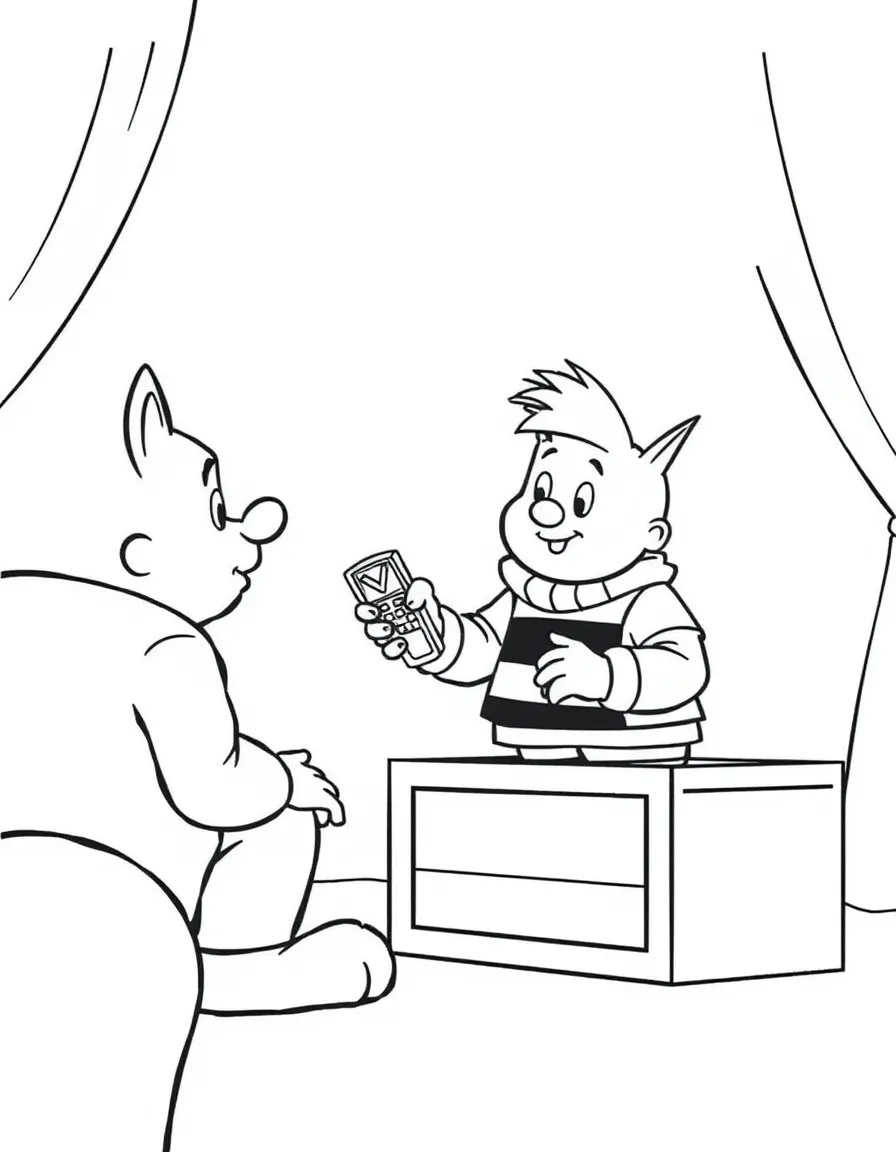 (Arthur TV series) D.W. and Arthur arguing over the TV remote.