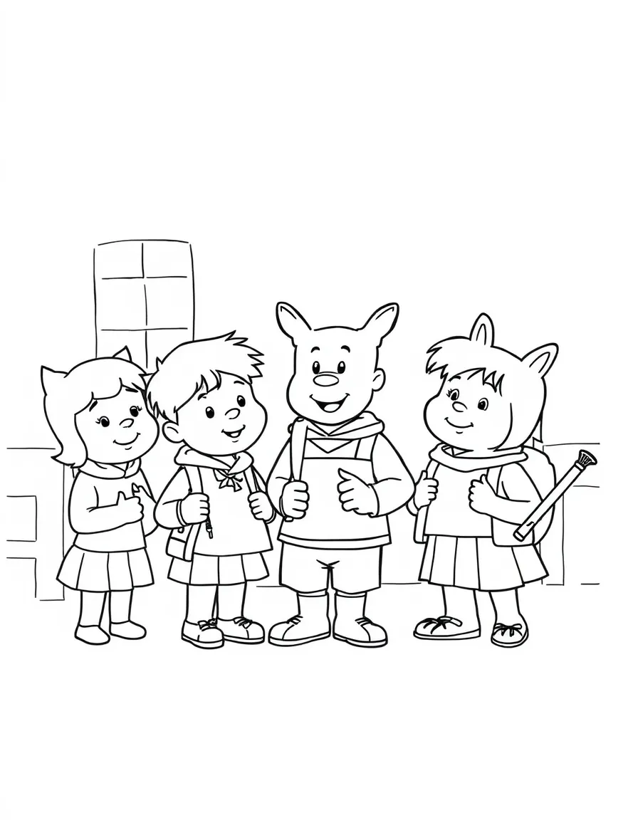 (Arthur TV series) Arthur and his friends at school.