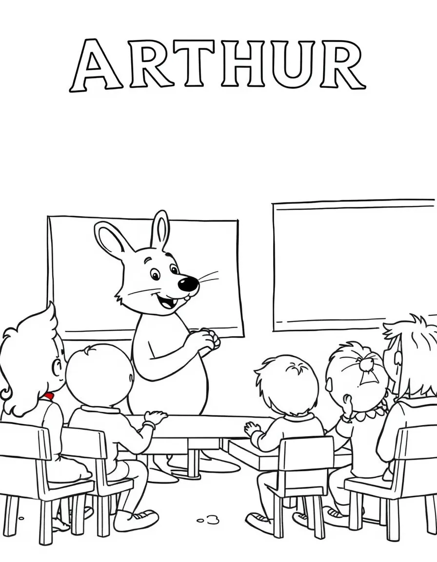 (Arthur TV series) Mr. Ratburn teaching a class.