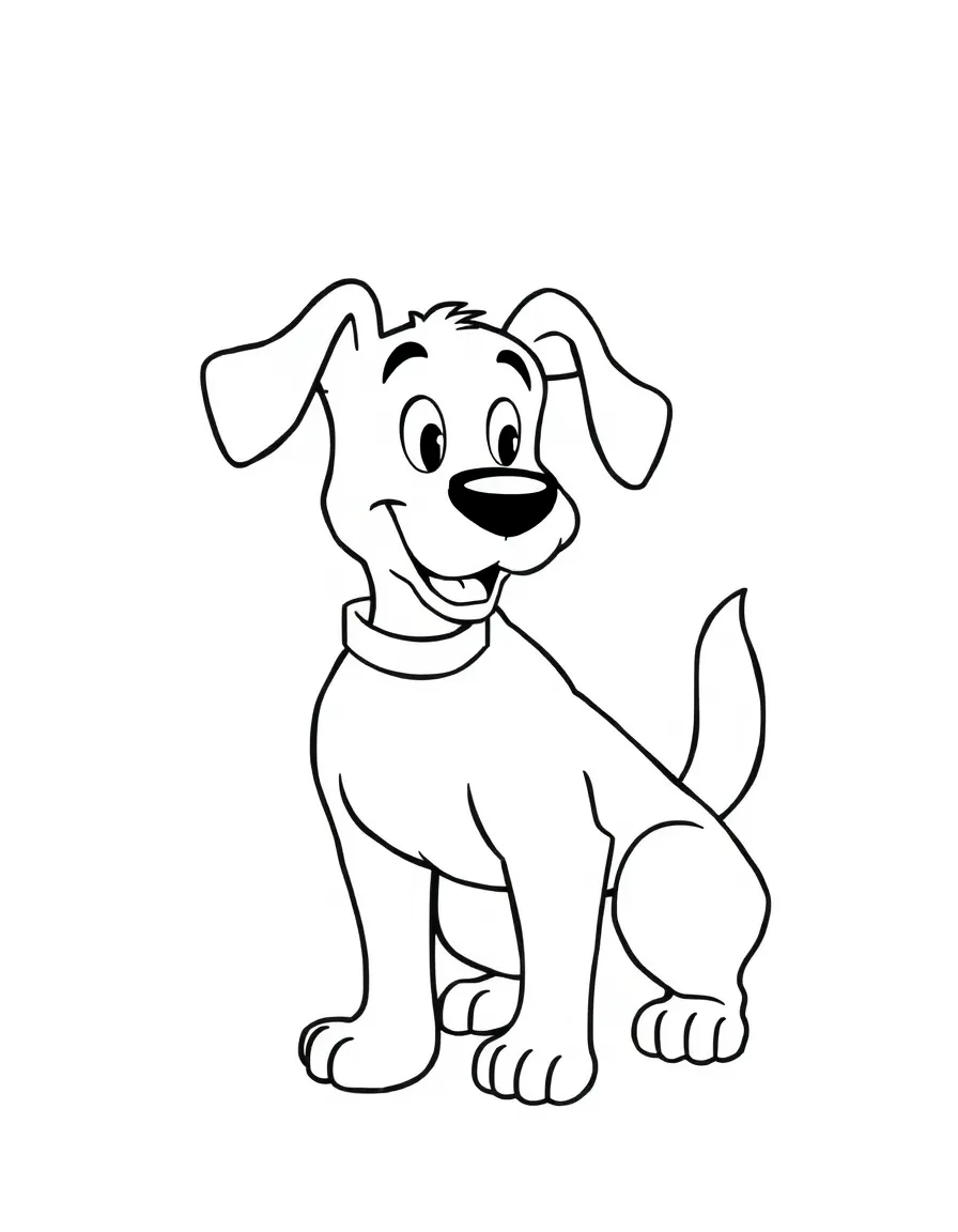 (Arthur TV series) Pal the dog wagging his tail.