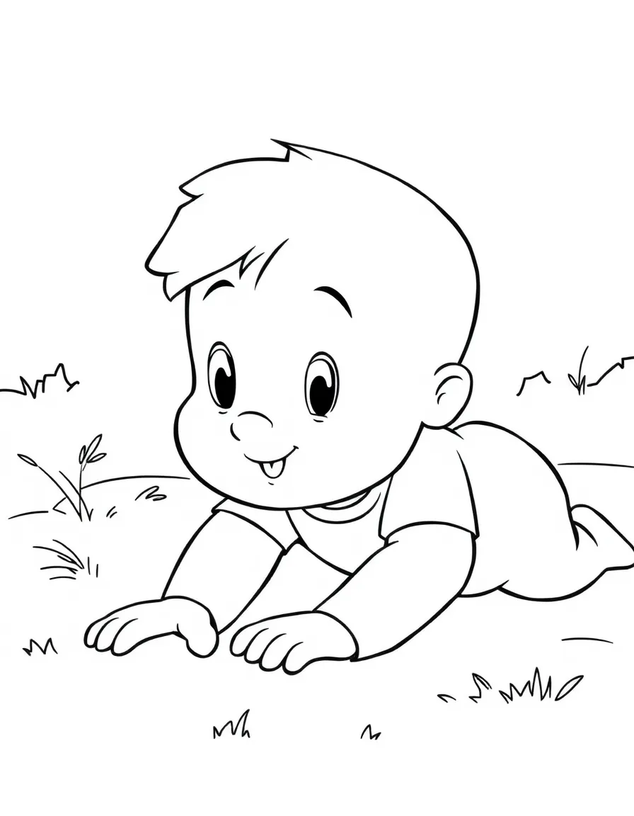 (Arthur TV series) Kate the baby crawling.