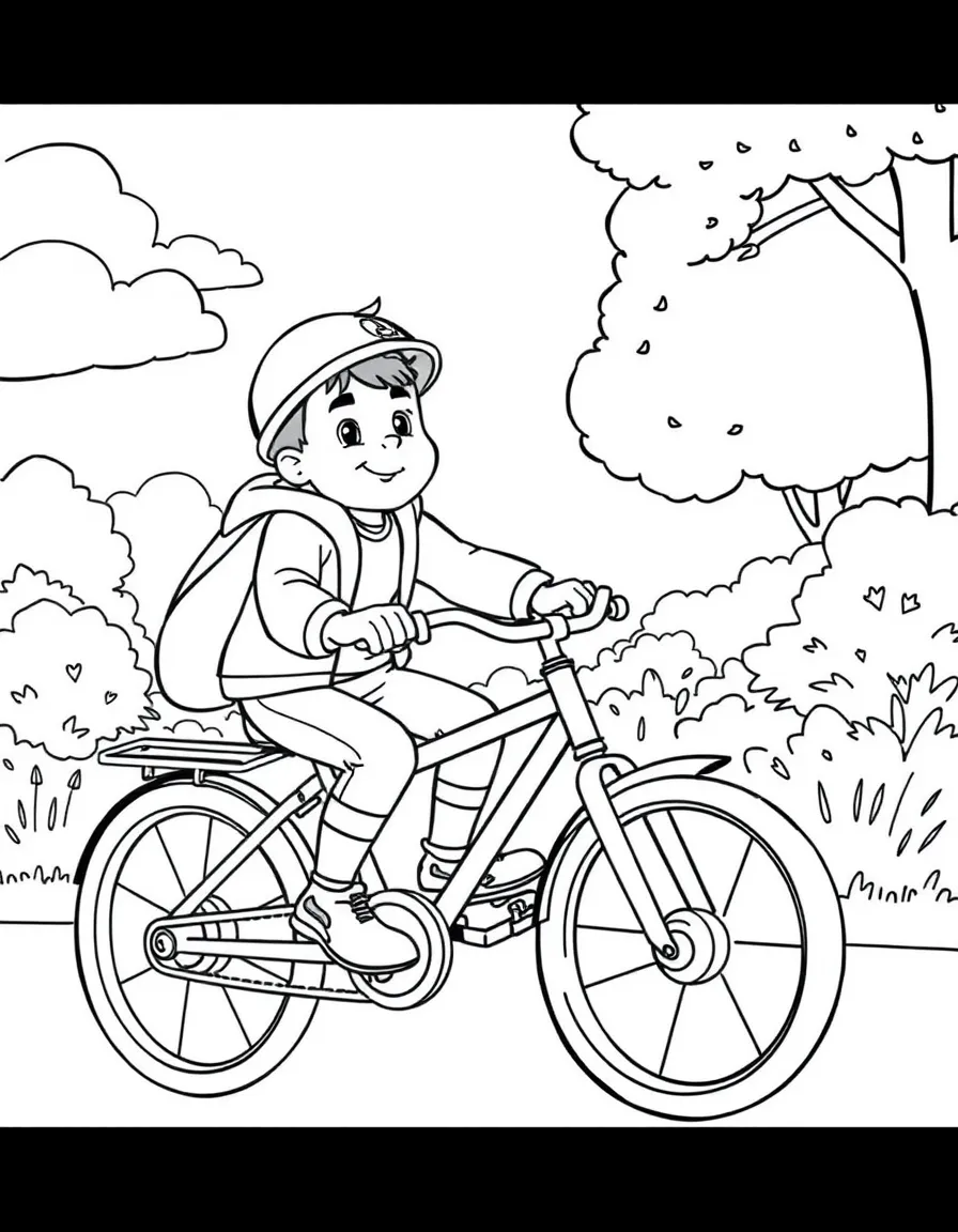 (Arthur TV series) Arthur riding his bike with Buster.