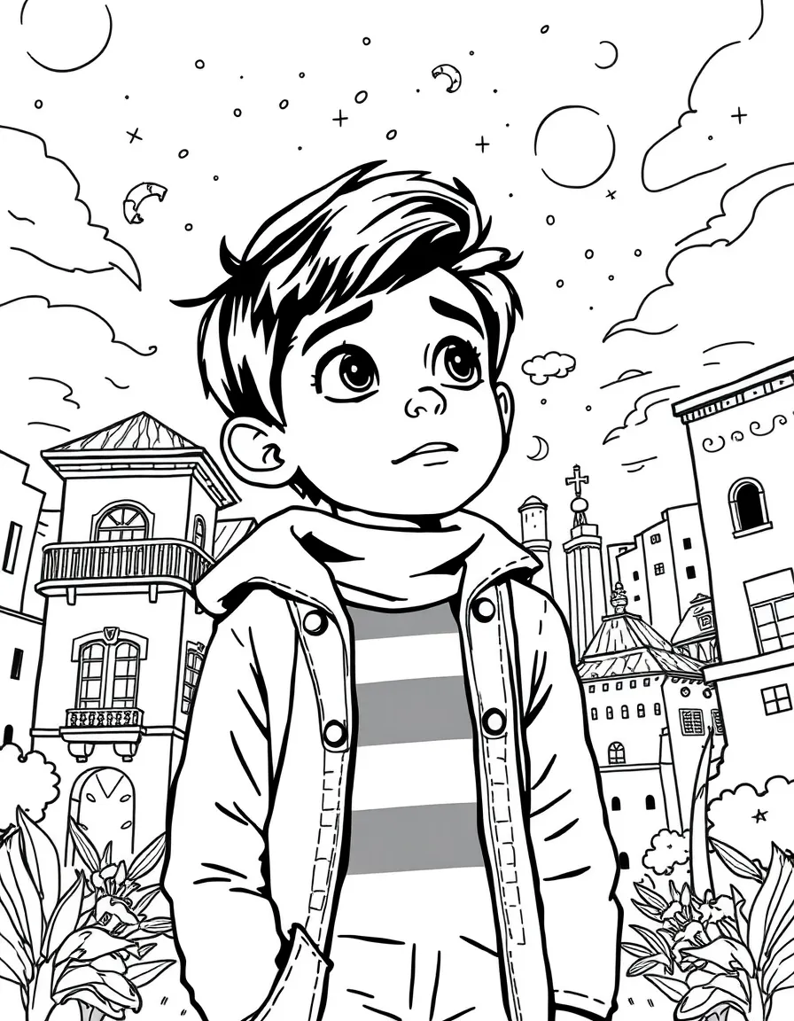 (Luca, movie) Luca imagining new places.