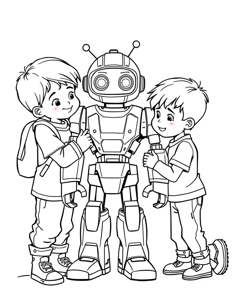 (future) Kids building a robot together.
