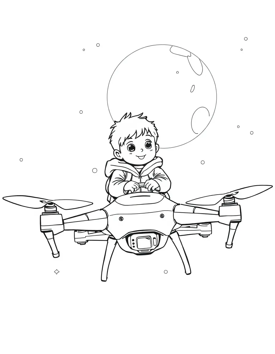 (future) A child riding a personal drone.