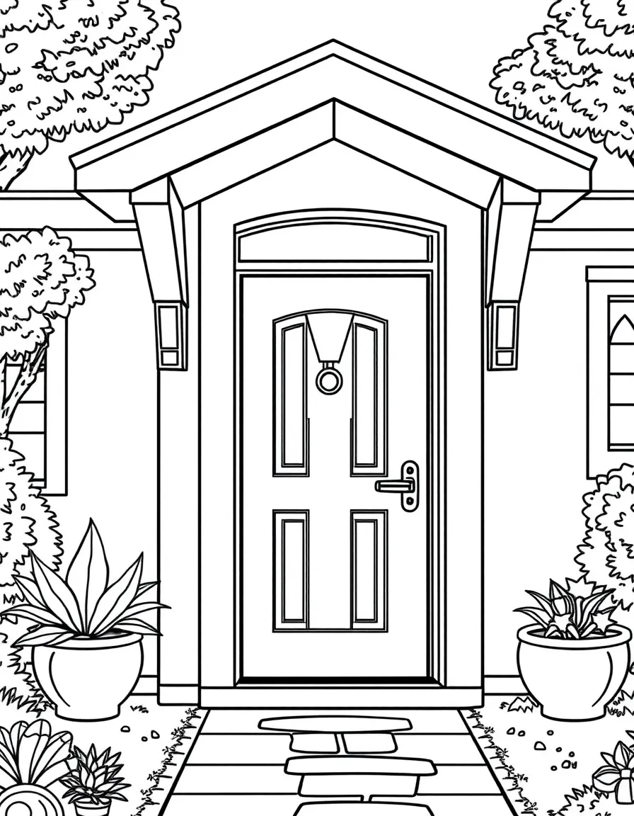 (future) A house with a smart door that recognizes people.