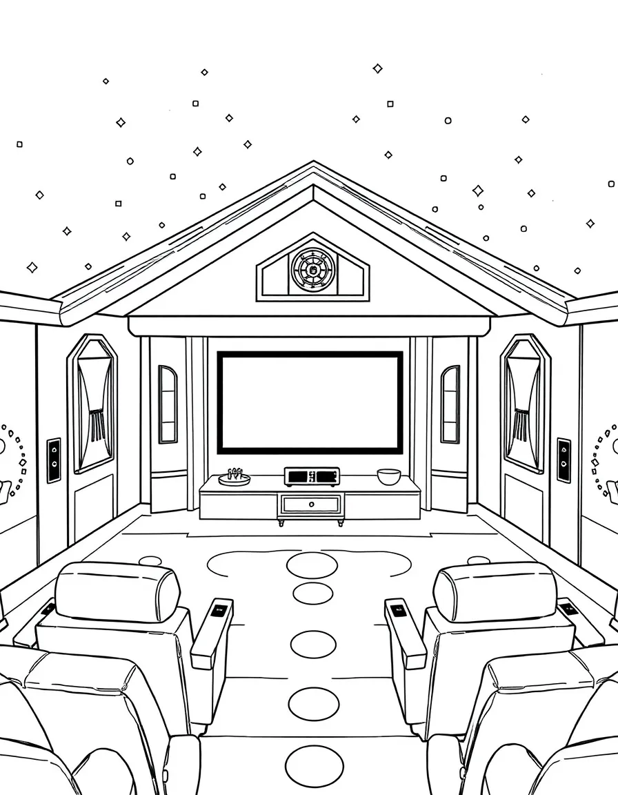 (future) A house with a built-in home theater.