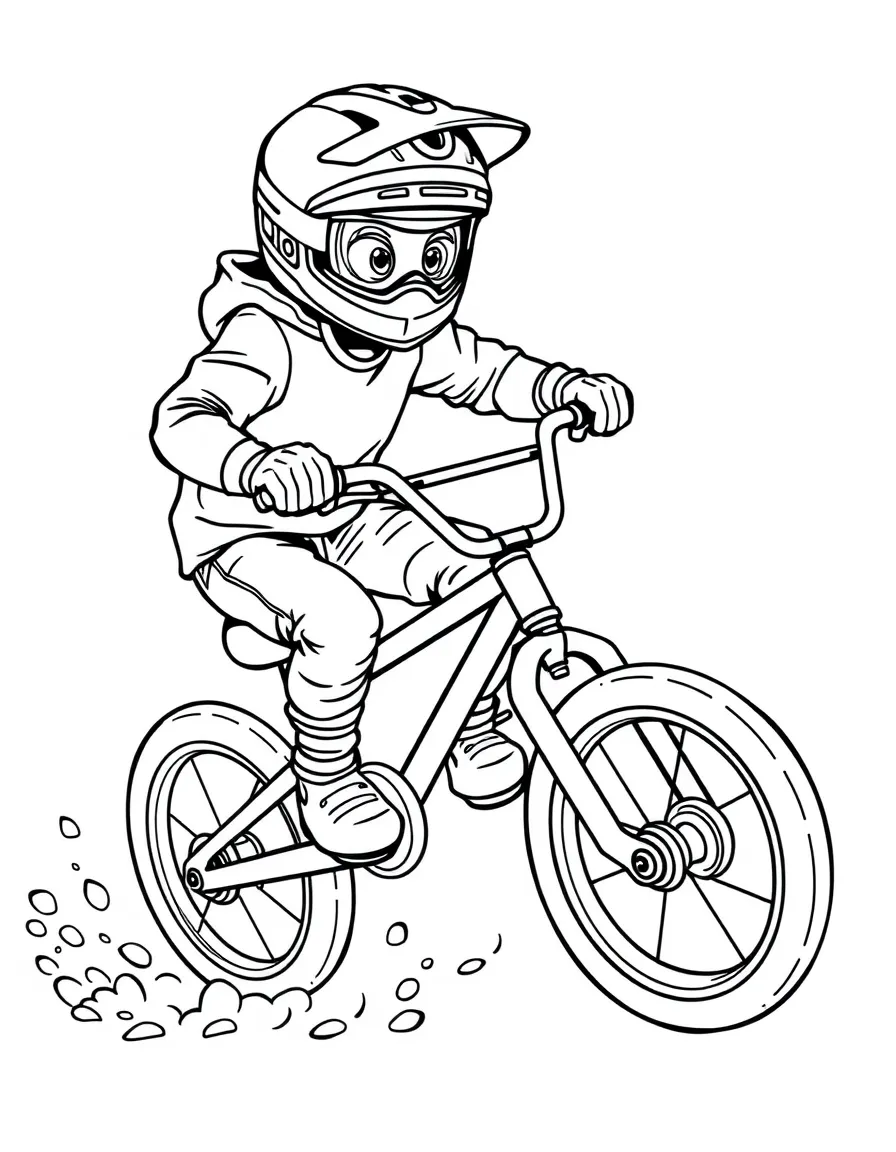 (sports) A child BMX racing