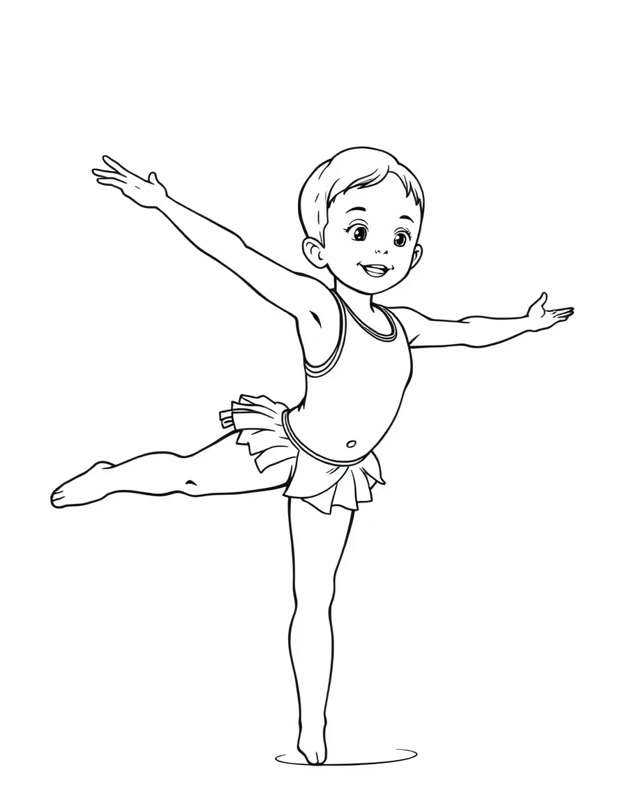 (sports) A child doing a synchronized swim pose