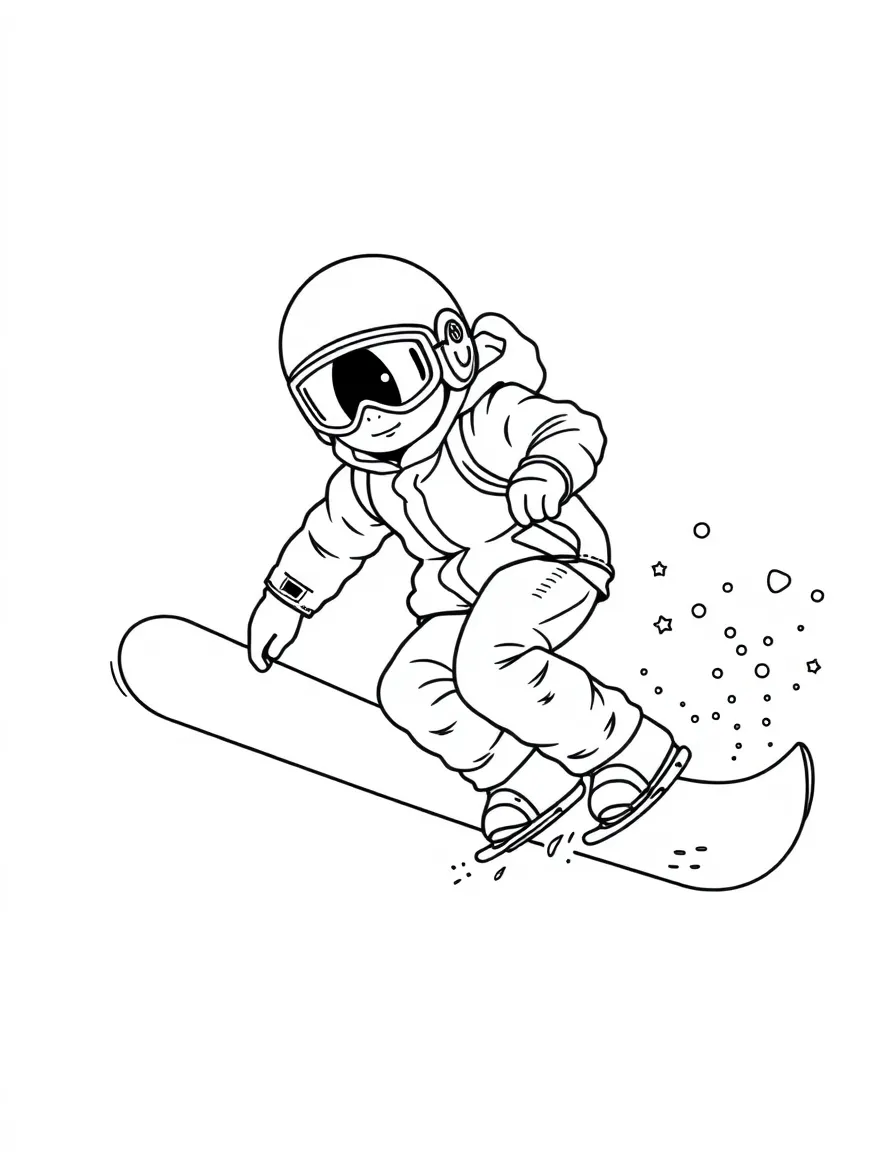 (sports) A child snowboarding