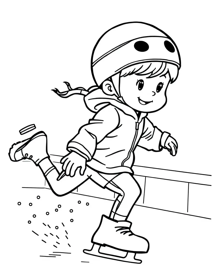 (sports) A child figure skating