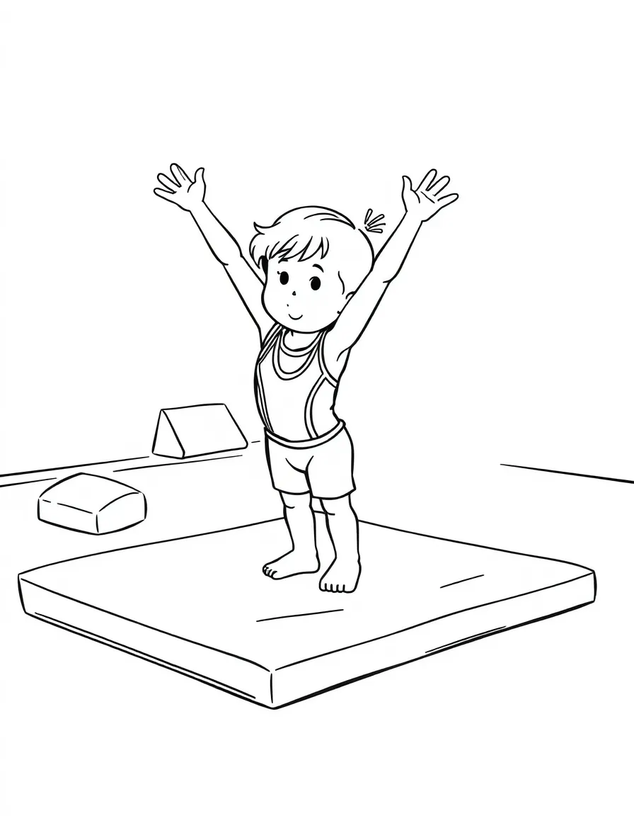 (sports) A child gymnastics mat
