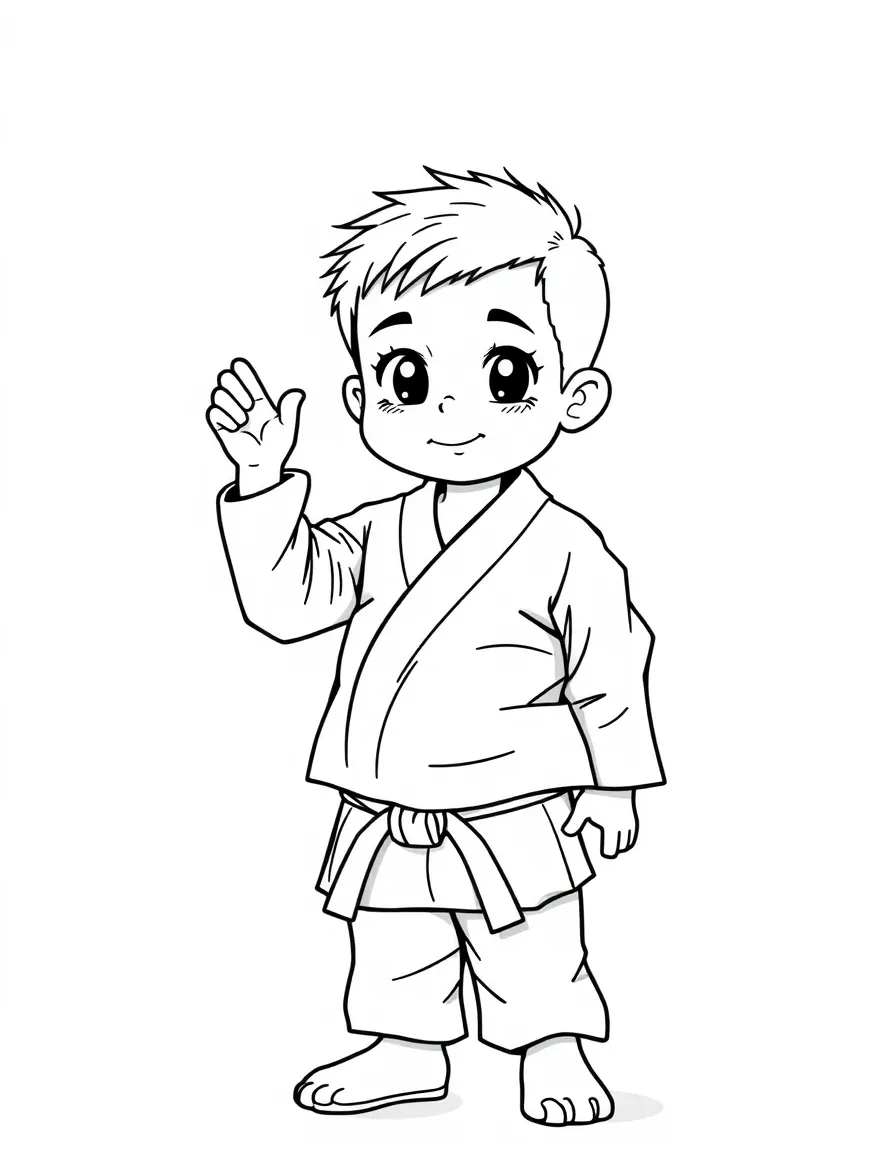 (sports) A child judo uniform