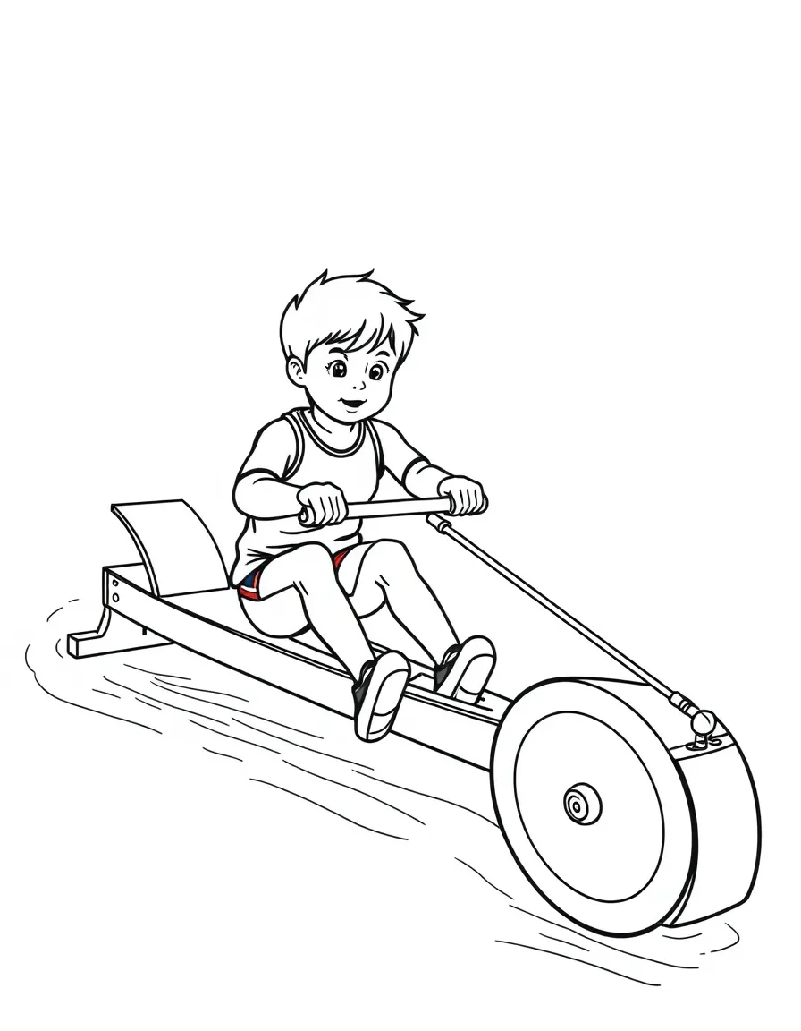 (sports) A child rowing machine