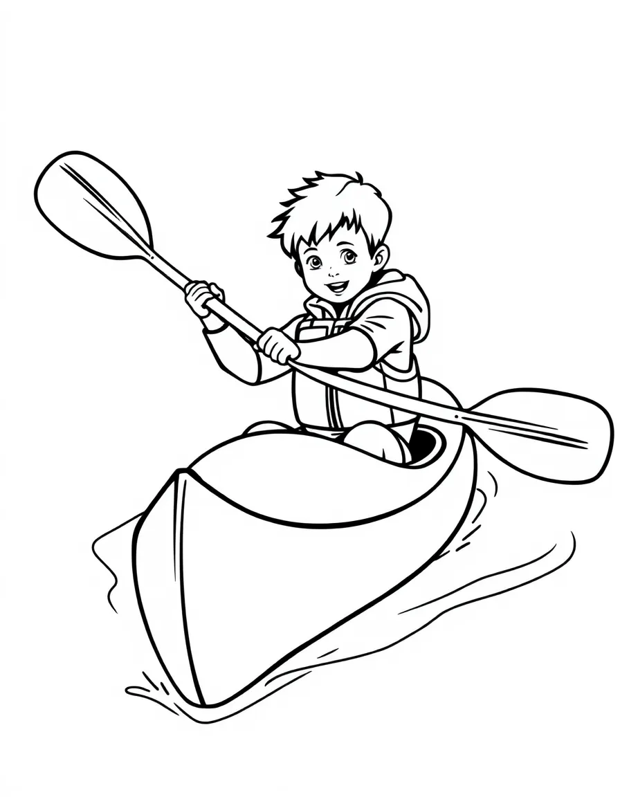 (sports) A child canoe paddle
