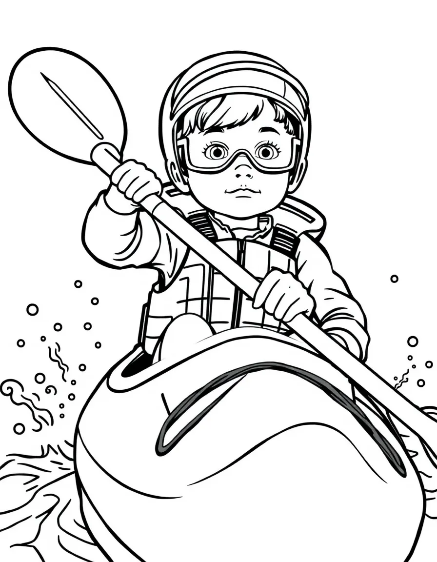 (sports) A child kayak paddle
