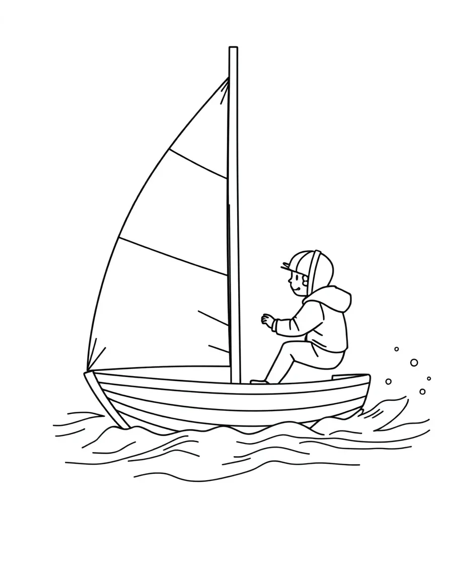 (sports) A child sailboat