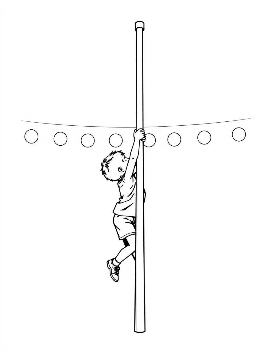 (sports) A child pole vault pole