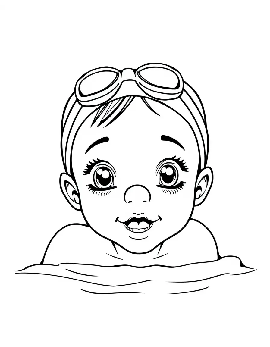 (sports) A child synchronized swimming nose clip