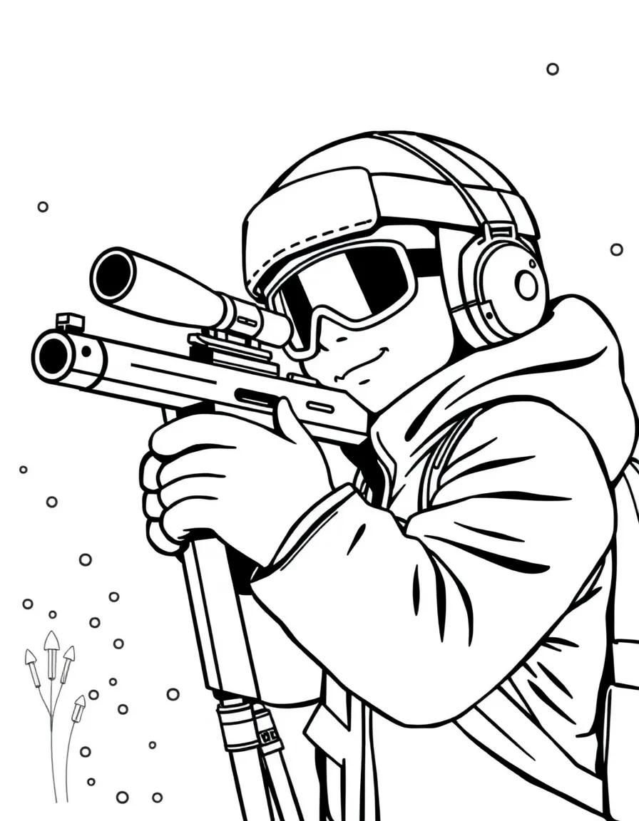 (sports) A child biathlon rifle