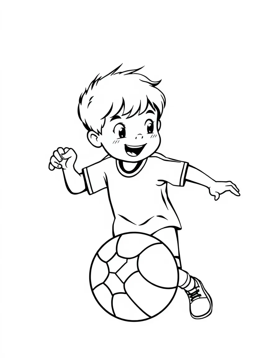 (sports) A child simple shot put ball