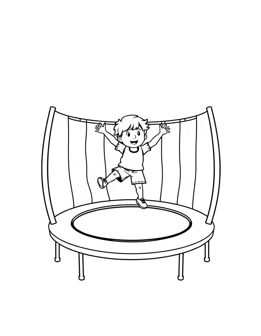 (sports) A child simple trampoline net
