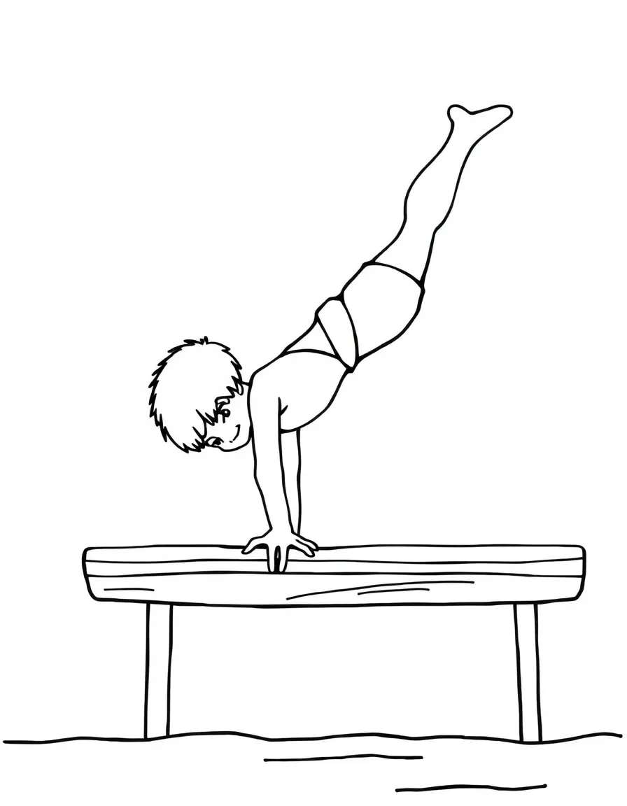(sports) A child simple diving board outline