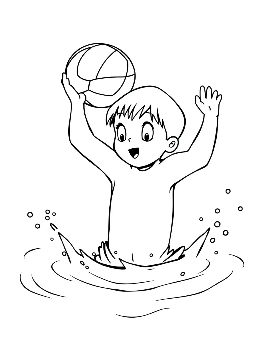 (sports) A child simple water polo ball