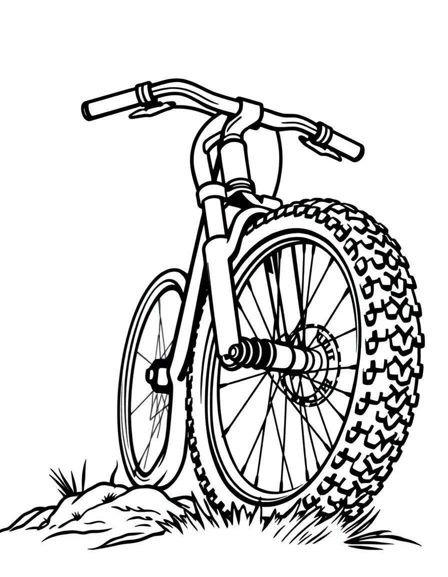 (sports) A child simple mountain bike wheel