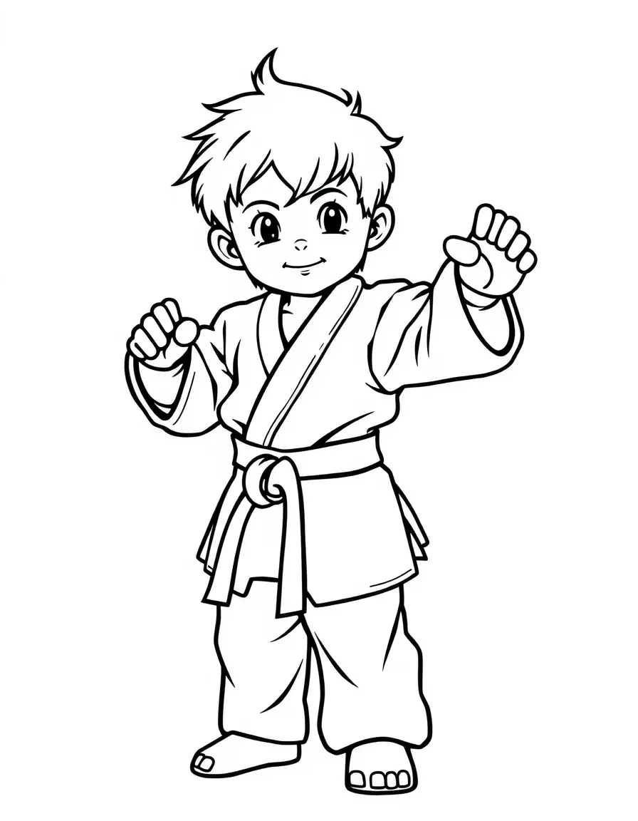 (sports) A child simple karate gi top
