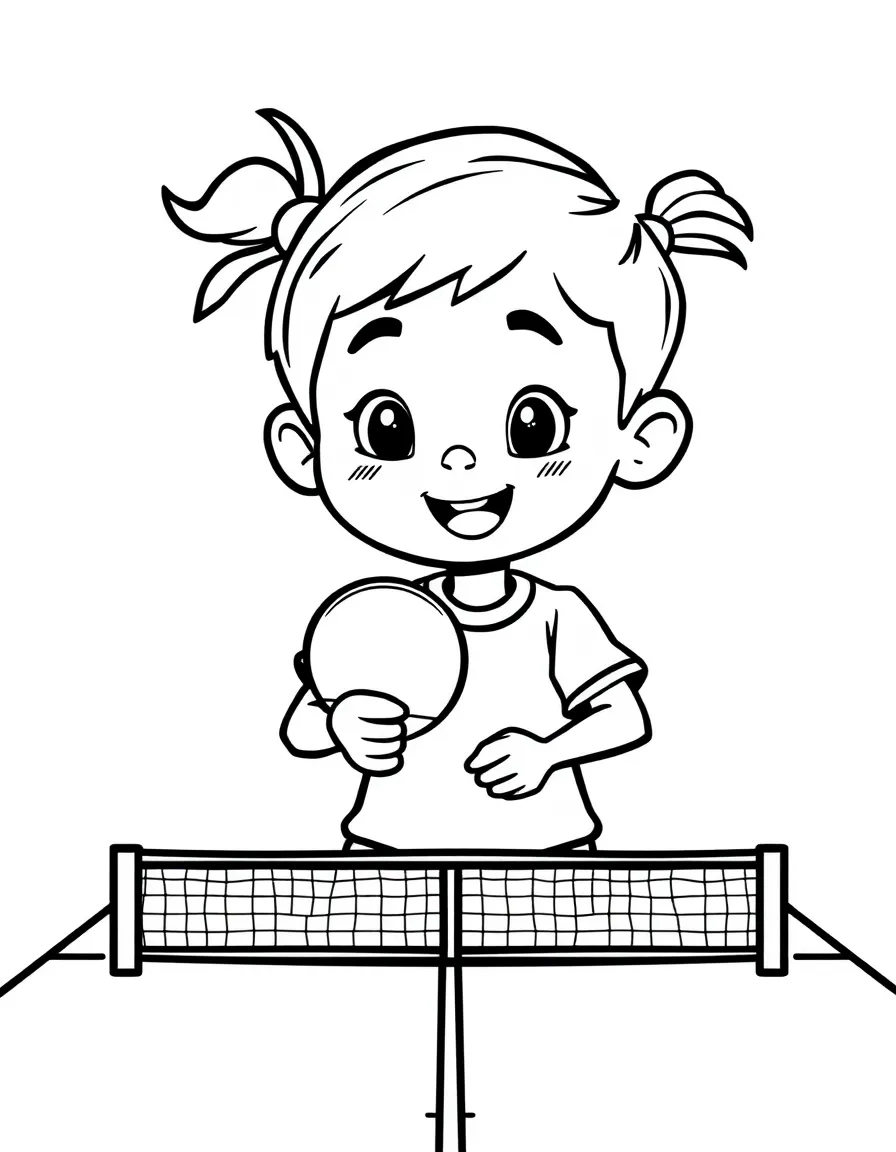 (sports) A child simple table tennis paddle