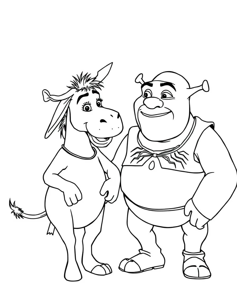 (movie characters) Donkey talking to Shrek.