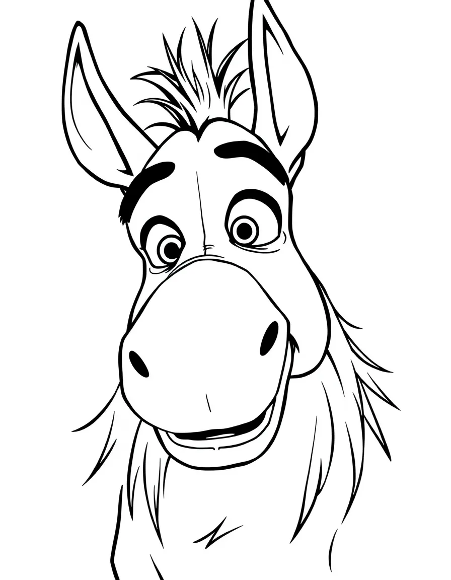(movie characters) Donkey making a funny face.