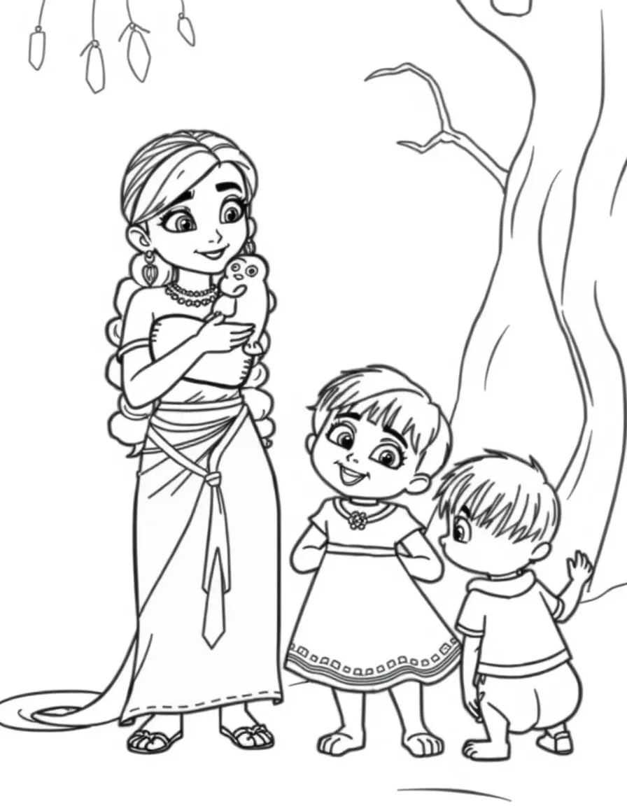 (movie characters) Fiona with her children.