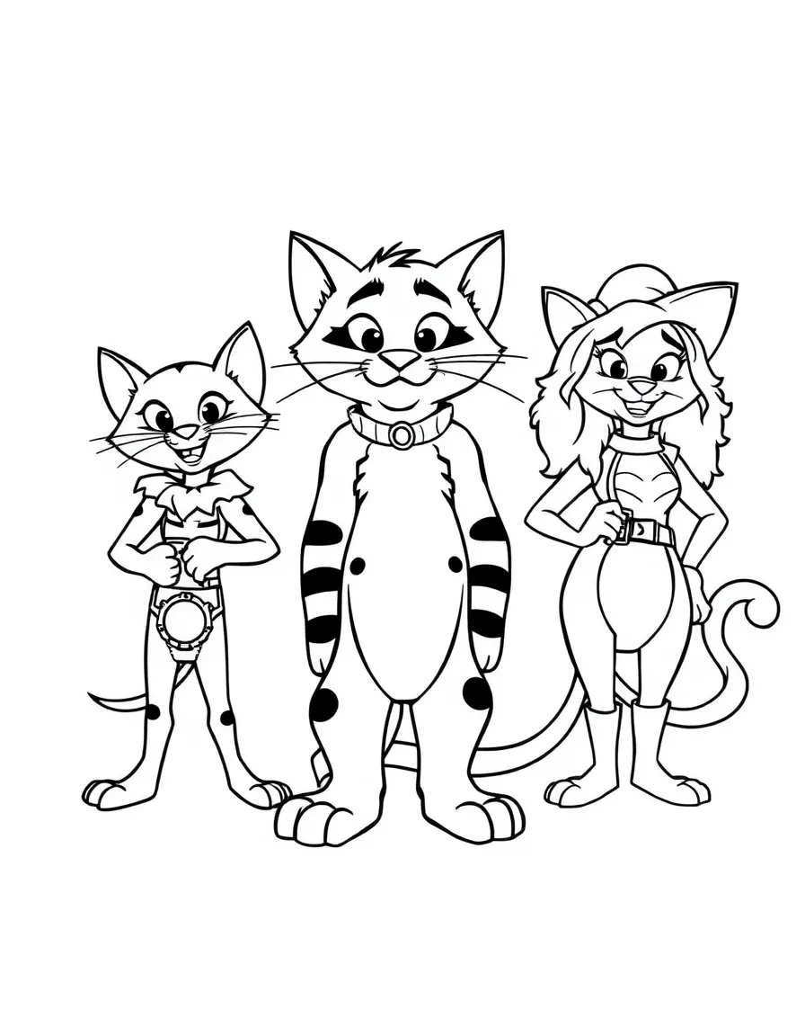 (movie characters) Puss in Boots standing tall.