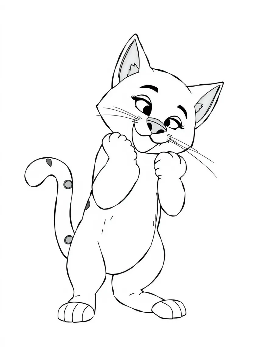 (movie characters) Puss in Boots bowing.