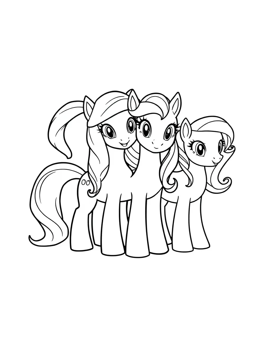 A simple outline of Mane Six together.