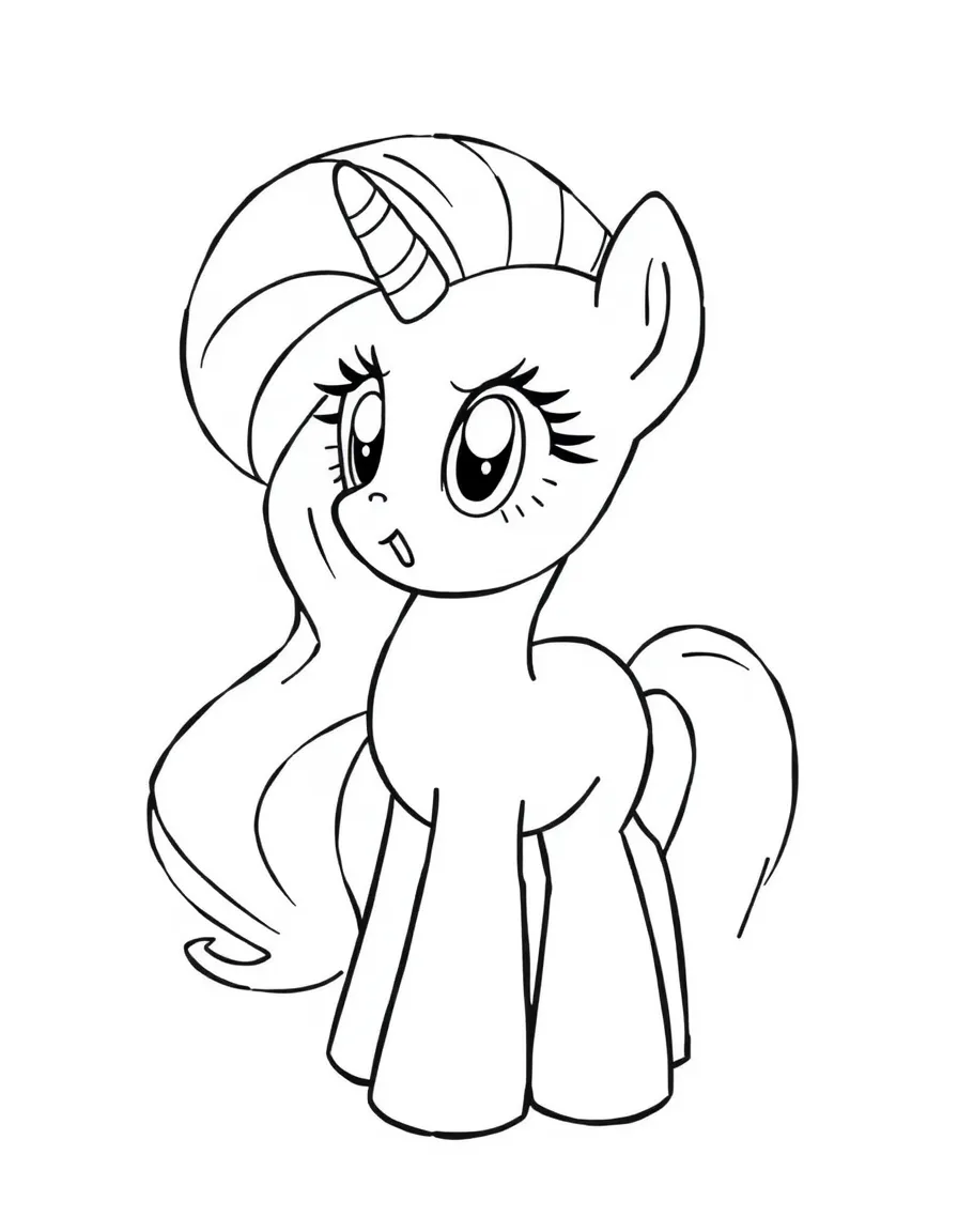A simple outline of Fluttershy being shy.