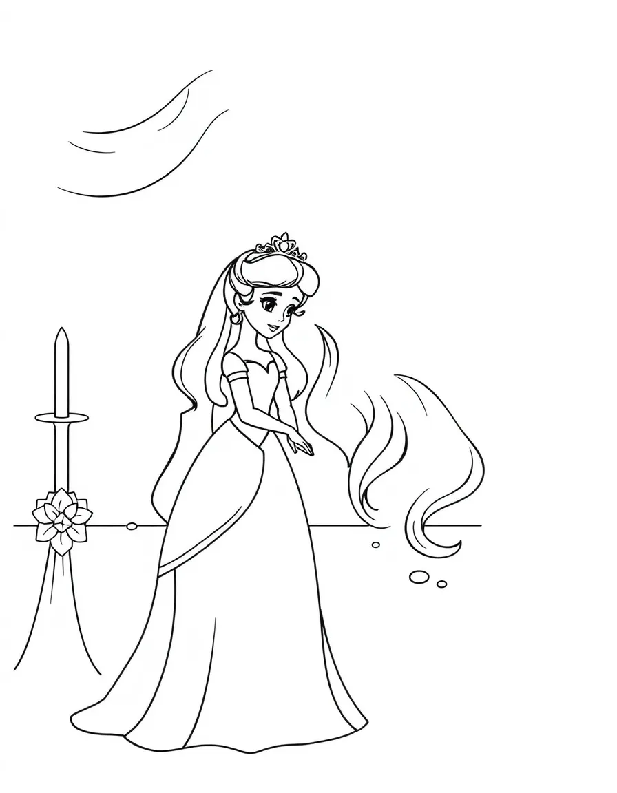 A simple outline of Princess Cadance at a wedding.