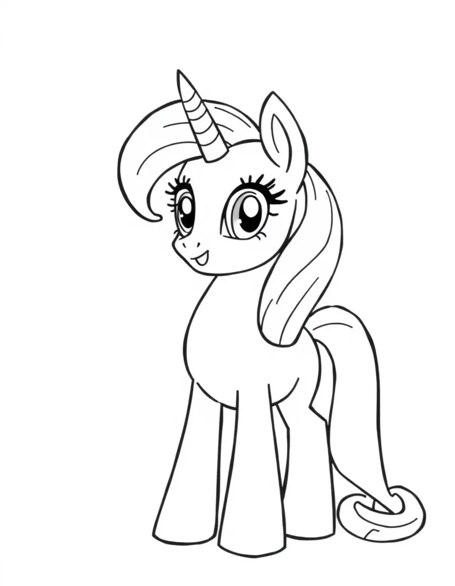 A simple outline of Princess Celestia giving advice.