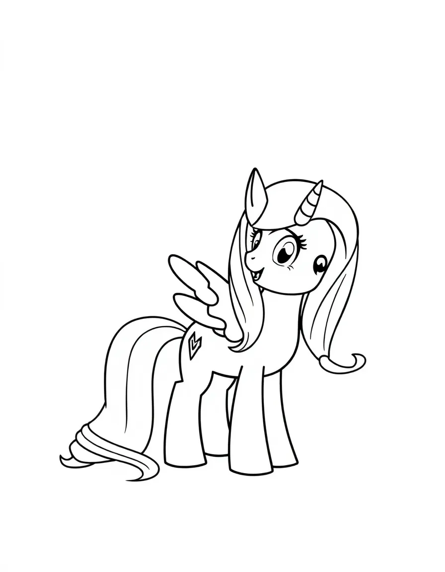 A simple outline of Twilight Sparkle teaching a lesson.