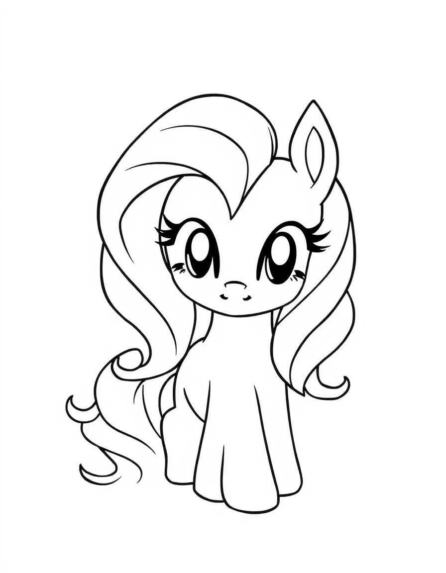 A simple outline of Princess Luna looking peaceful.