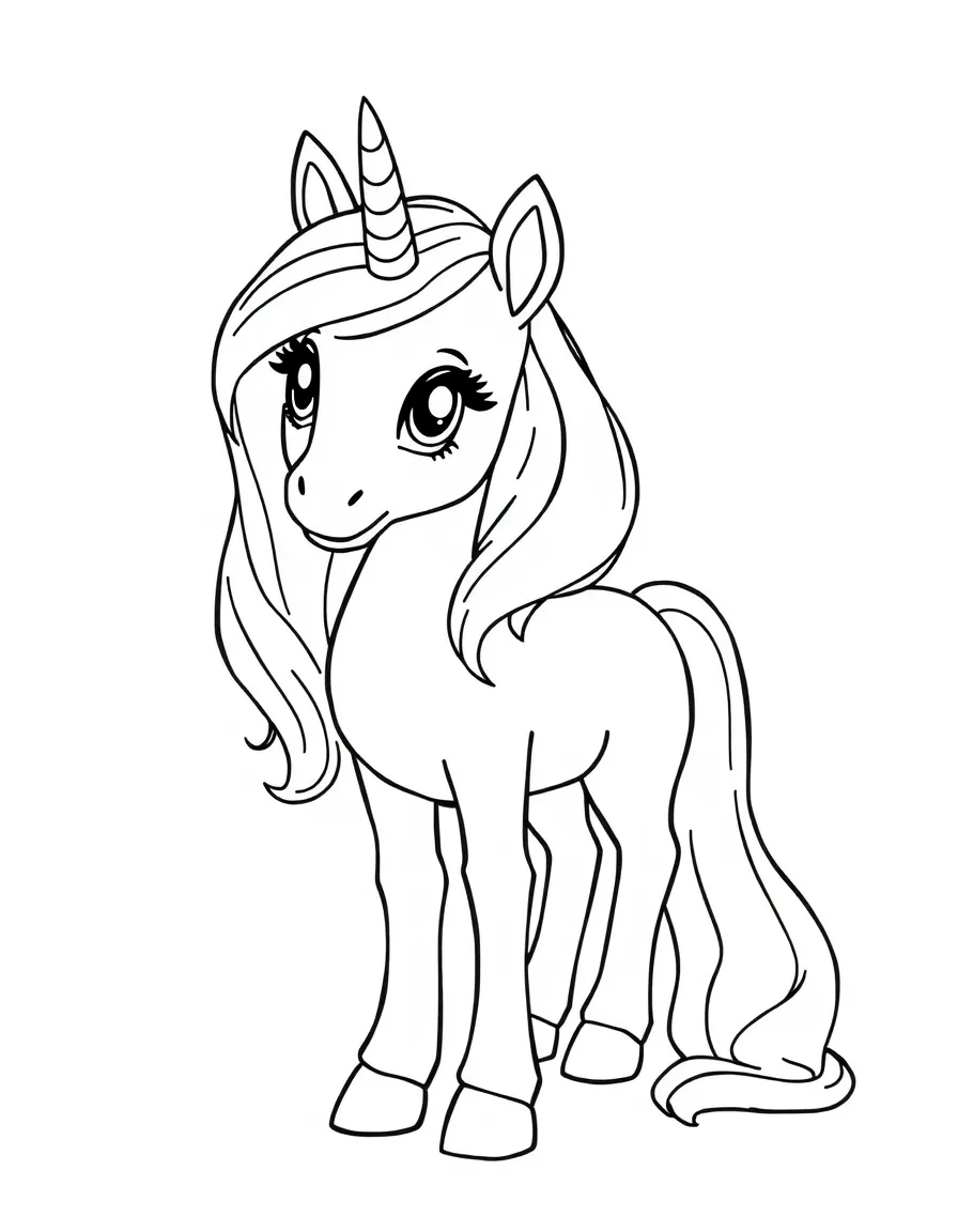 A simple outline of Princess Cadance looking kind.
