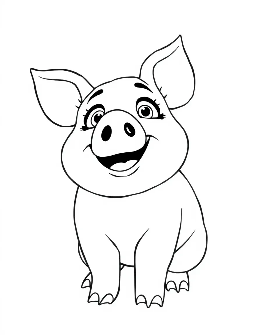 (characters in movie "Moana") Pua the pig.