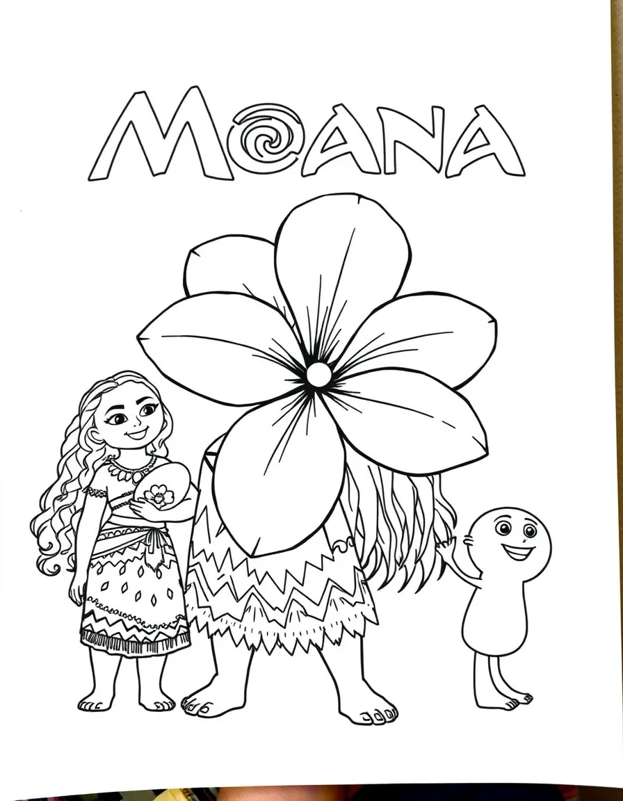 (characters in movie "Moana") A plumeria flower, like the one Moana wears.