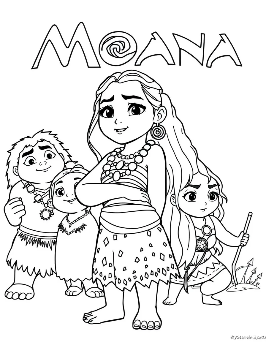(characters in movie "Moana") Moana looking determined.